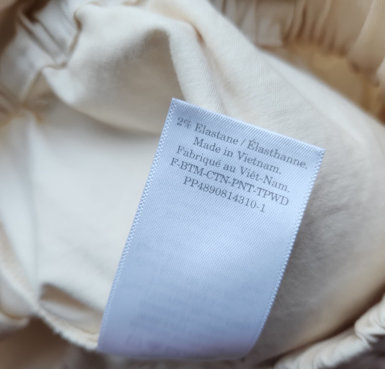 NWT EVERLANE Organic Cotton The Easy Pant Pocket Elastic Waist Canvas Beige Sz.6 - Thumbnail 12