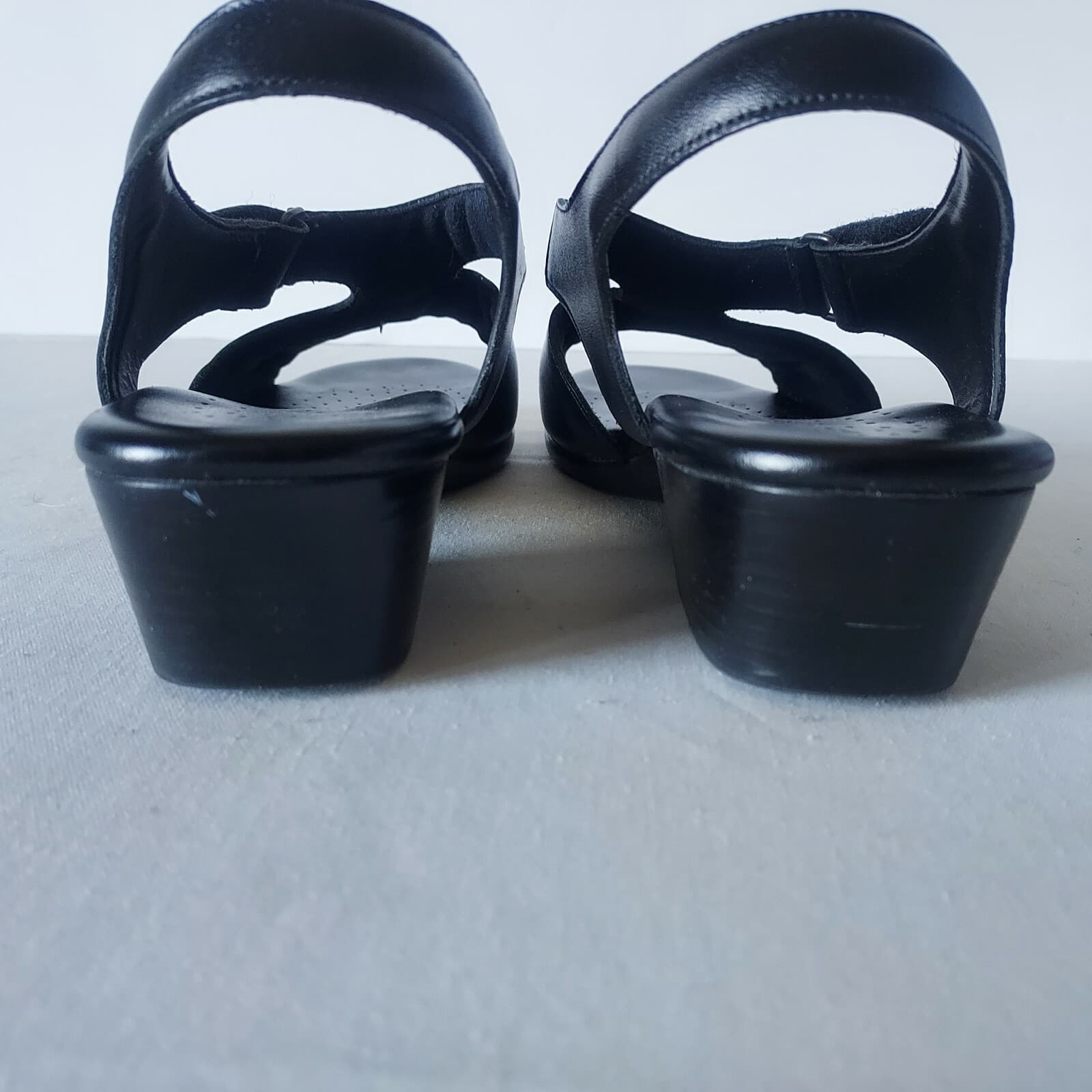 SAS Suntimer Leather Heel Strap Sandals Tri-Pad Comfort Black Women US10.5 - Thumbnail 8