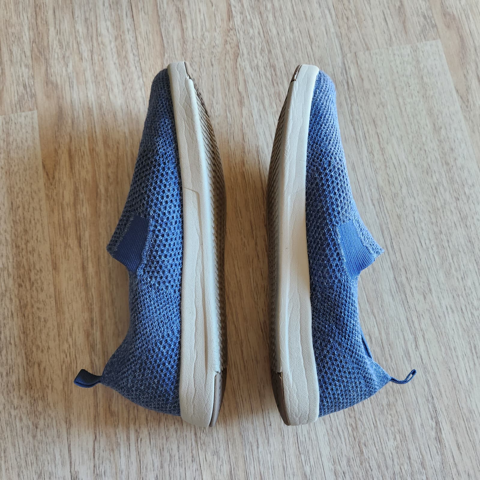 Woolloomooloo Baaarbara Merino Wool Knit Slip-On Sneaker Flat Blue Men's EU41 - Thumbnail 6