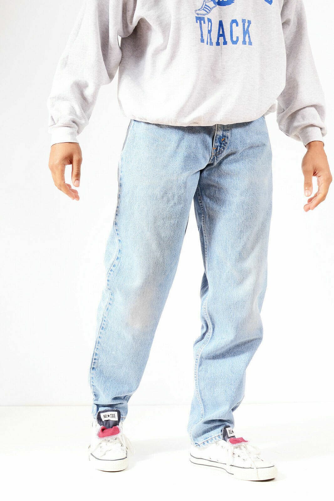 Vintage'90 Levi's 560 Made in US Loose Fit Tapered Leg Jeans Blue Unisex 33x30 - Thumbnail 4