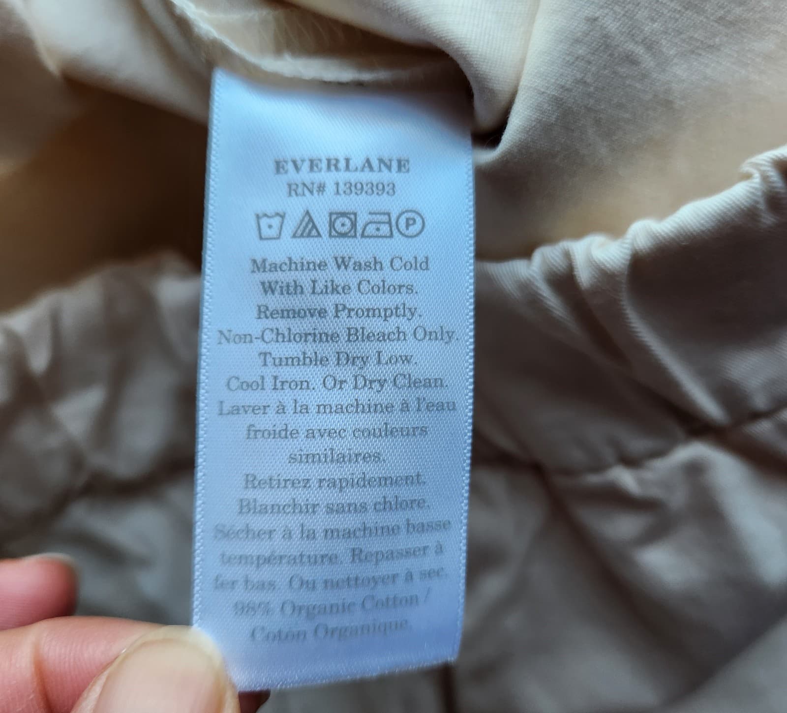 NWT EVERLANE Organic Cotton The Easy Pant Pocket Elastic Waist Canvas Beige Sz.6 - Thumbnail 11