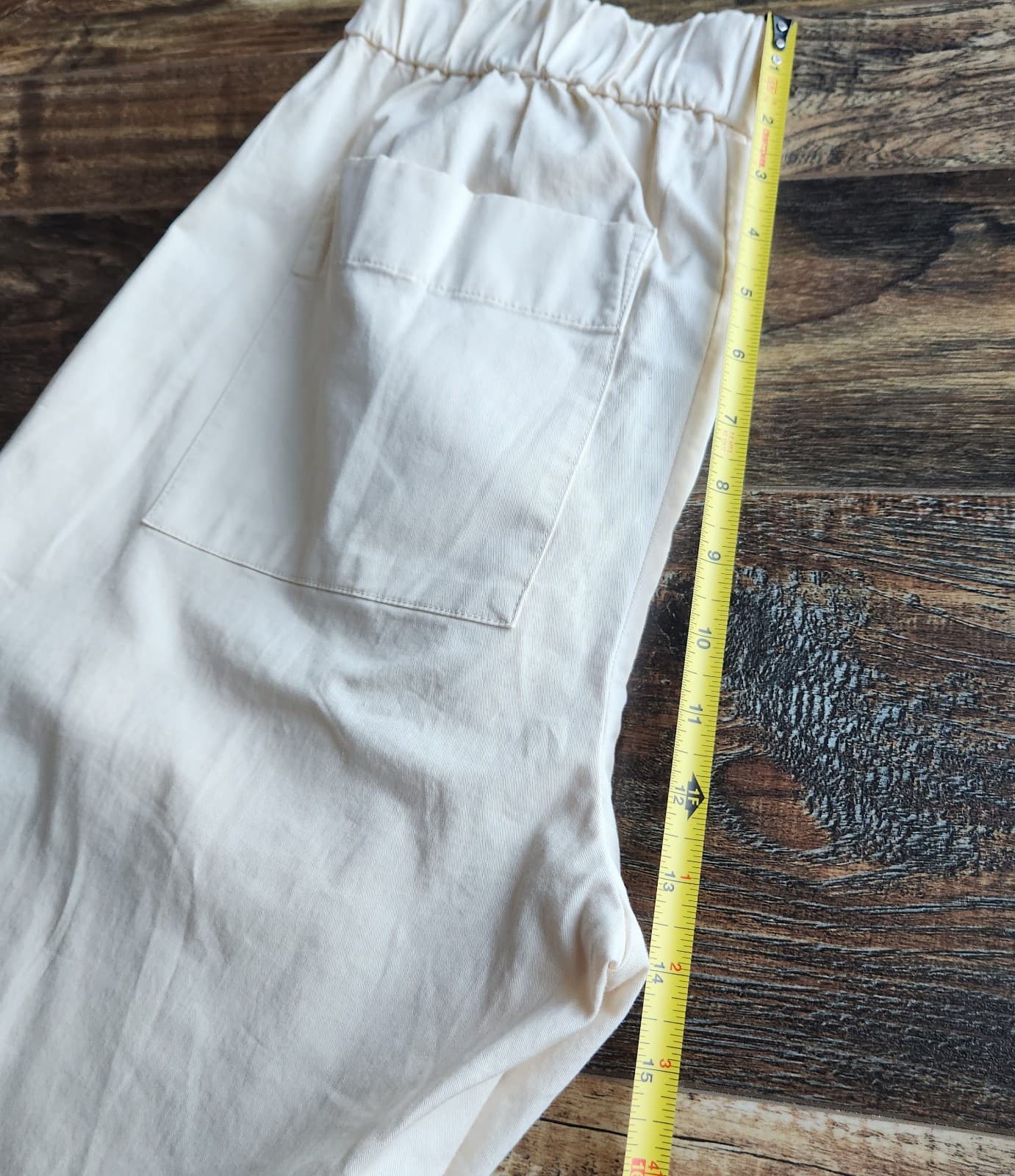 NWT EVERLANE Organic Cotton The Easy Pant Pocket Elastic Waist Canvas Beige Sz.6 - Thumbnail 16
