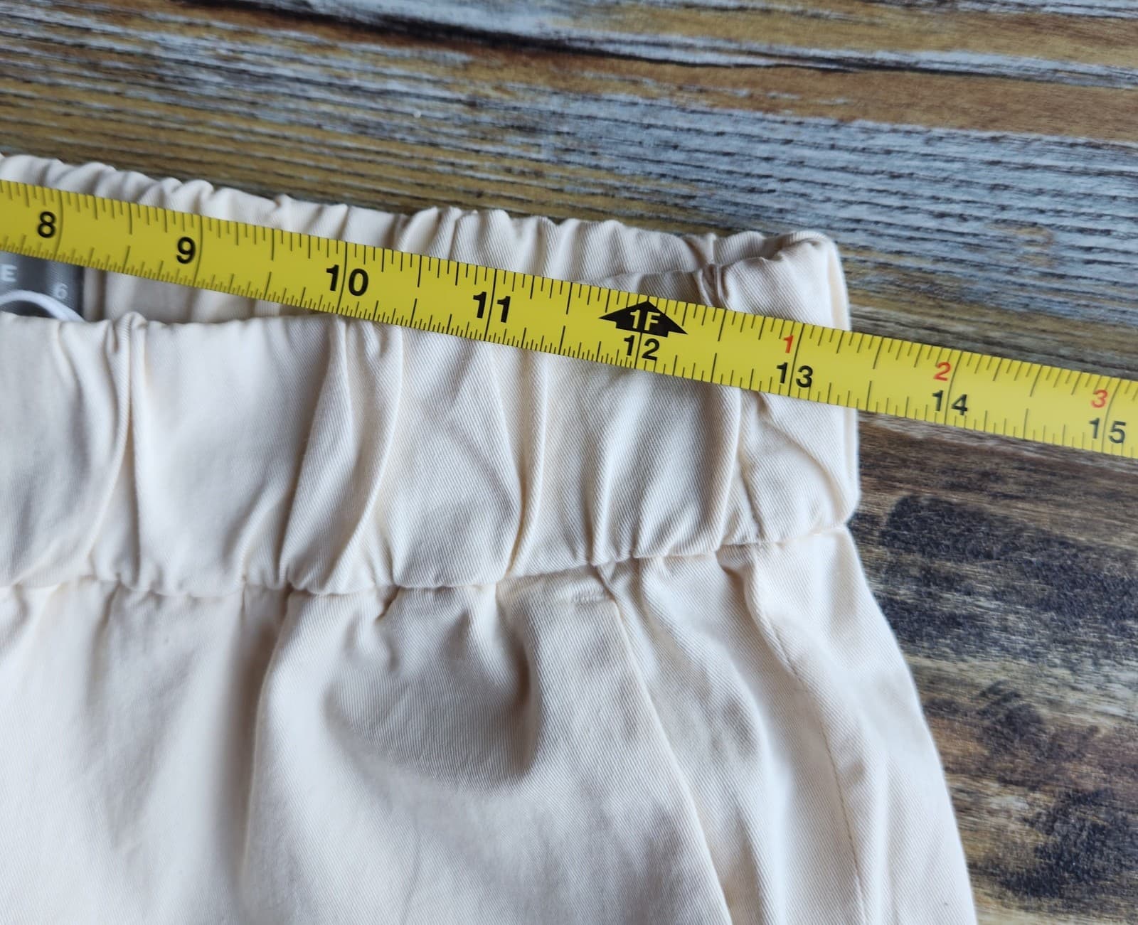 NWT EVERLANE Organic Cotton The Easy Pant Pocket Elastic Waist Canvas Beige Sz.6 - Thumbnail 13