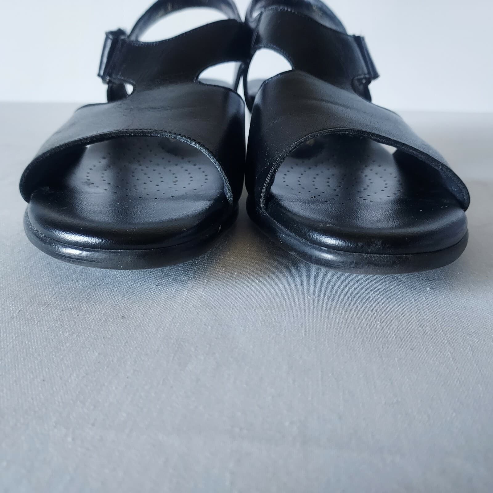 SAS Suntimer Leather Heel Strap Sandals Tri-Pad Comfort Black Women US10.5 - Thumbnail 9