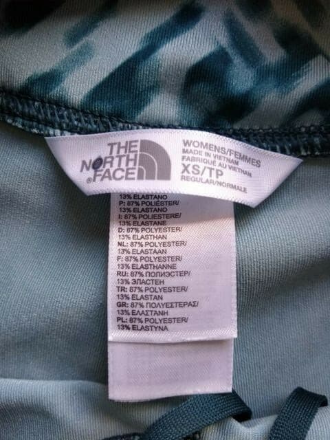 The North Face Women Motivation Printed Legging Cropped Knit Pants Blue Sz.XS - Thumbnail 5