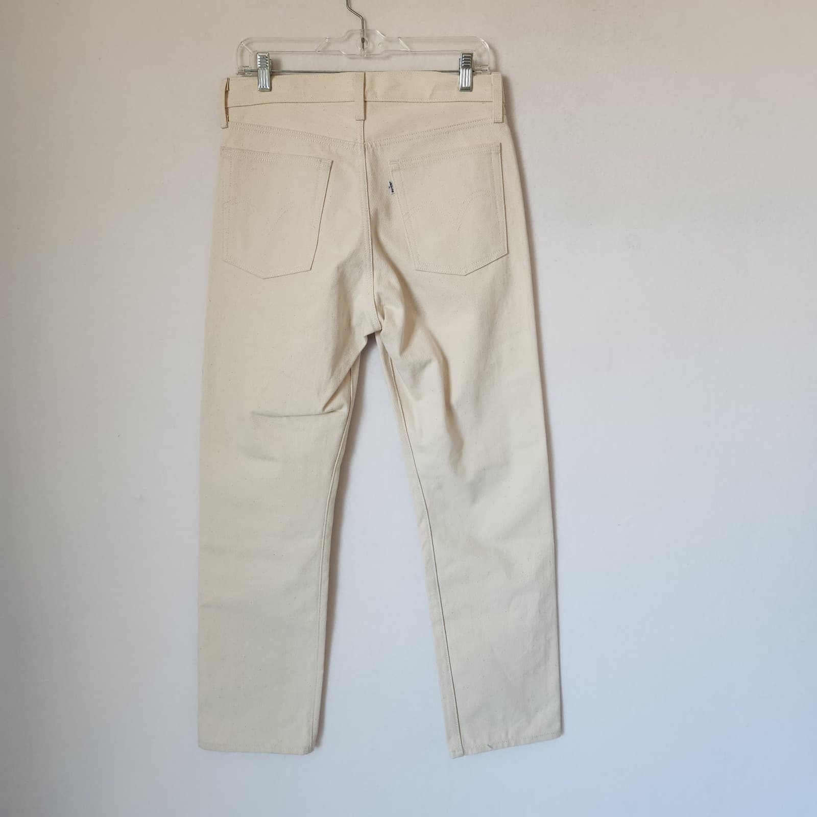 NEW Levi's Big E Not For Resale Button-Fly Straight Jeans Natural Beige Waist 30 - Thumbnail 4