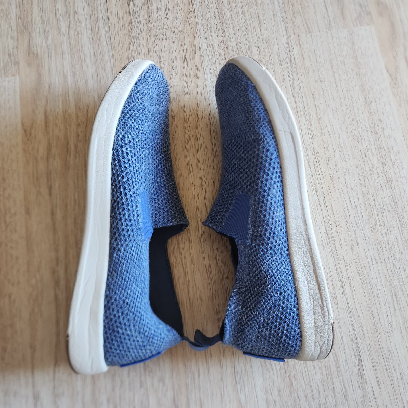 Woolloomooloo Baaarbara Merino Wool Knit Slip-On Sneaker Flat Blue Men's EU41 - Thumbnail 5