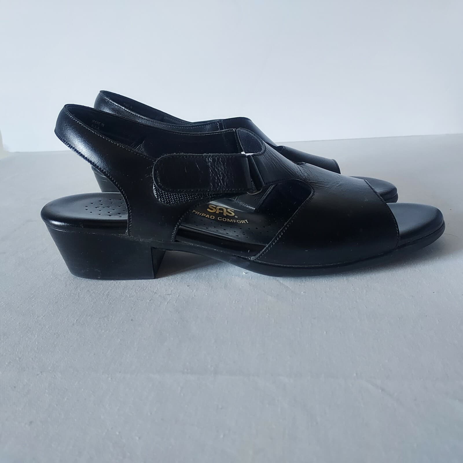 SAS Suntimer Leather Heel Strap Sandals Tri-Pad Comfort Black Women US10.5 - Thumbnail 10