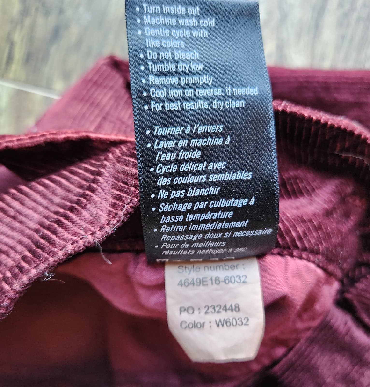 NWoT Paige Corduroy Sutton Paperbag Wide Leg Crop Pants Stretch Burgundy Sz.26 - Thumbnail 10