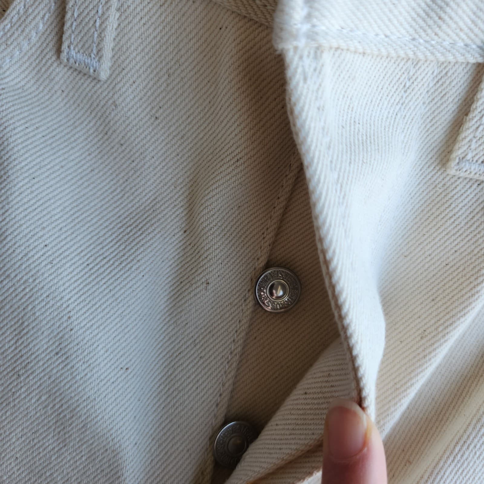 NEW Levi's Big E Not For Resale Button-Fly Straight Jeans Natural Beige Waist 30 - Thumbnail 6
