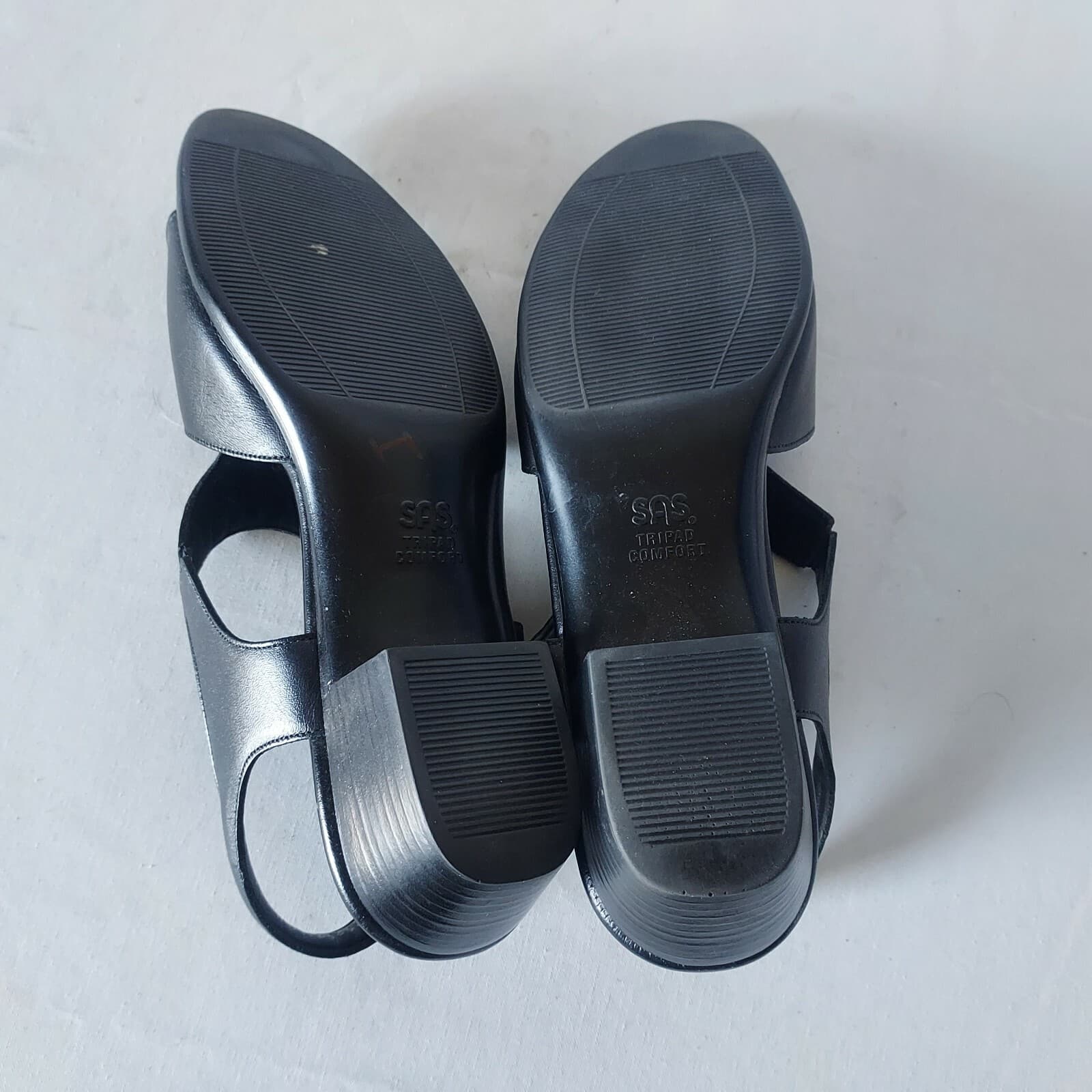 SAS Suntimer Leather Heel Strap Sandals Tri-Pad Comfort Black Women US10.5 - Thumbnail 7