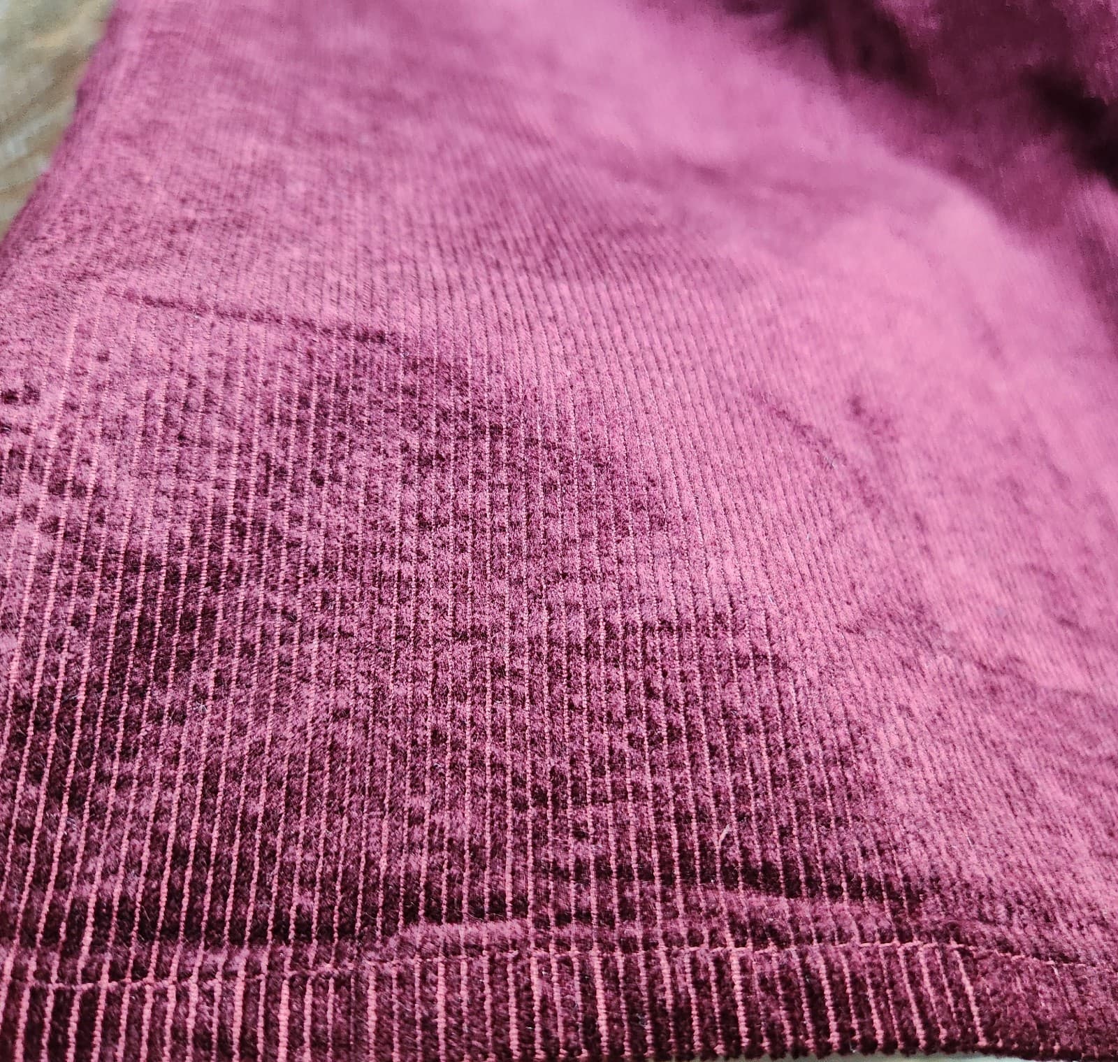 NWoT Paige Corduroy Sutton Paperbag Wide Leg Crop Pants Stretch Burgundy Sz.26 - Thumbnail 7