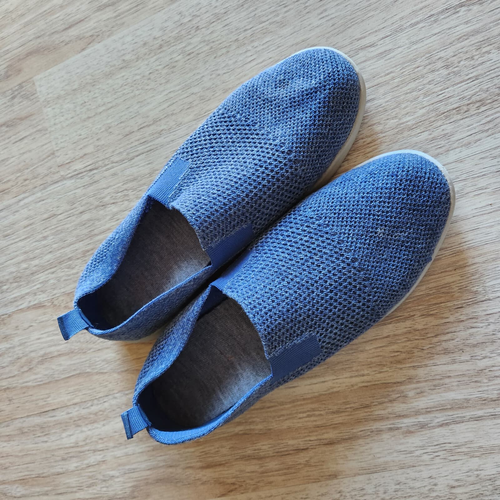 Woolloomooloo Baaarbara Merino Wool Knit Slip-On Sneaker Flat Blue Men's EU41 - Thumbnail 4