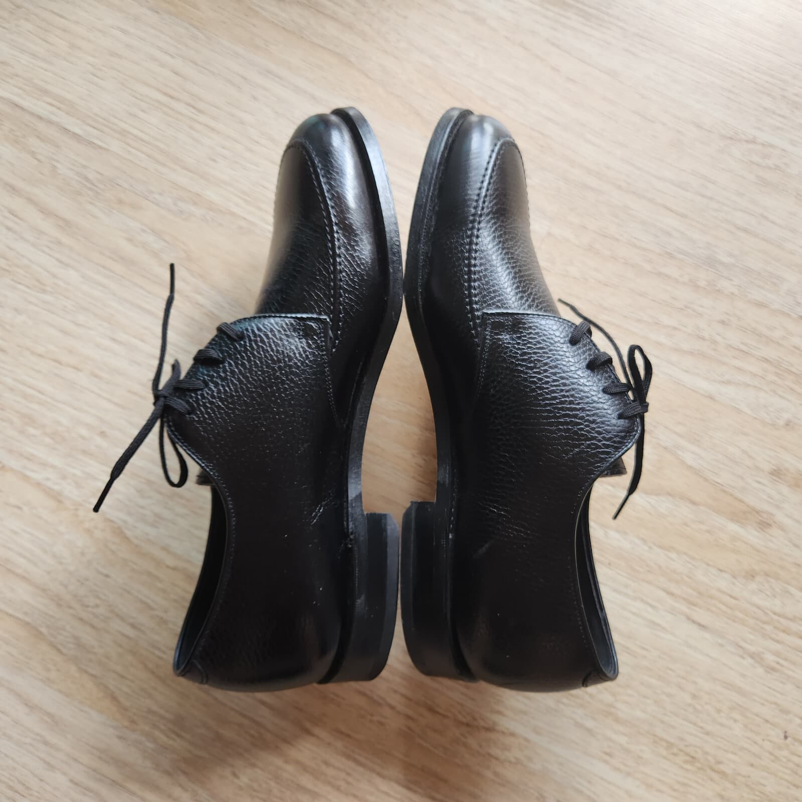 NWoB E.T. Wright Black Pebbled Leather Derby Oxford Dress Shoes Lace-Up Men US10 - Thumbnail 4