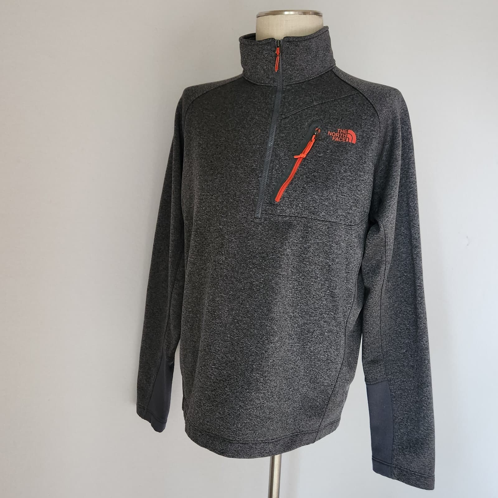 The North Face Canyonlands Half Zip Fleece Lined Sweater Jacket Grey Men's M - Thumbnail 2