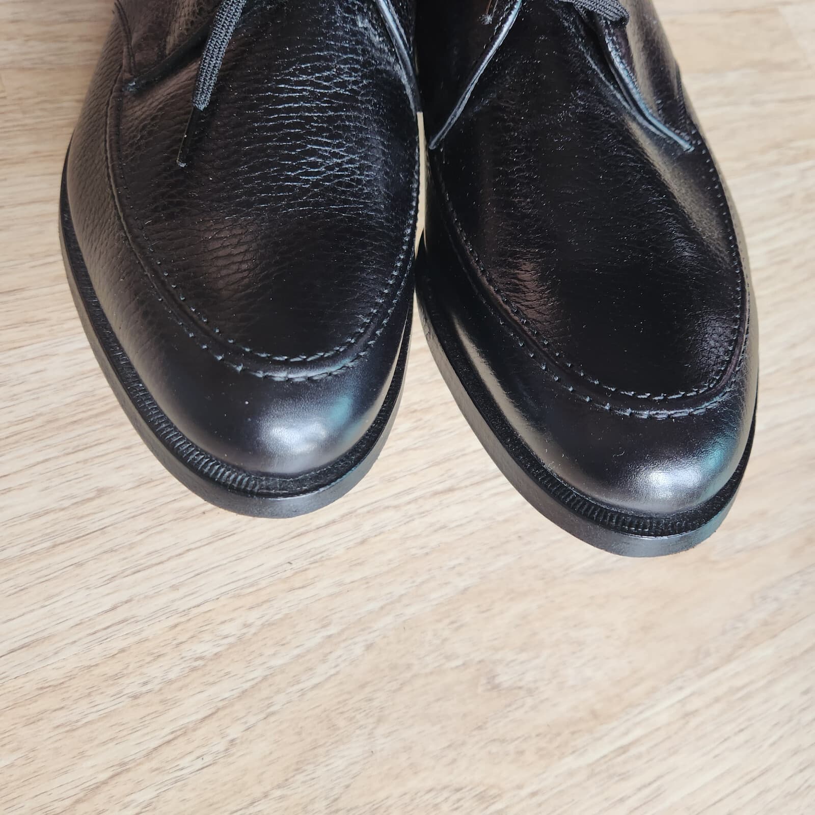 NWoB E.T. Wright Black Pebbled Leather Derby Oxford Dress Shoes Lace-Up Men US10 - Thumbnail 5