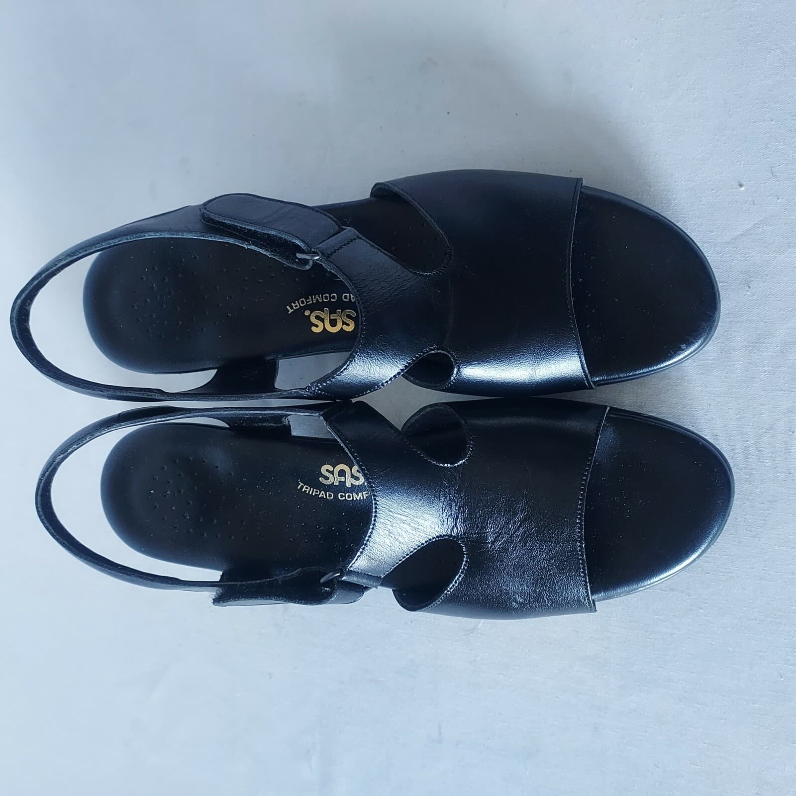 SAS Suntimer Leather Heel Strap Sandals Tri-Pad Comfort Black Women US10.5 - Thumbnail 3