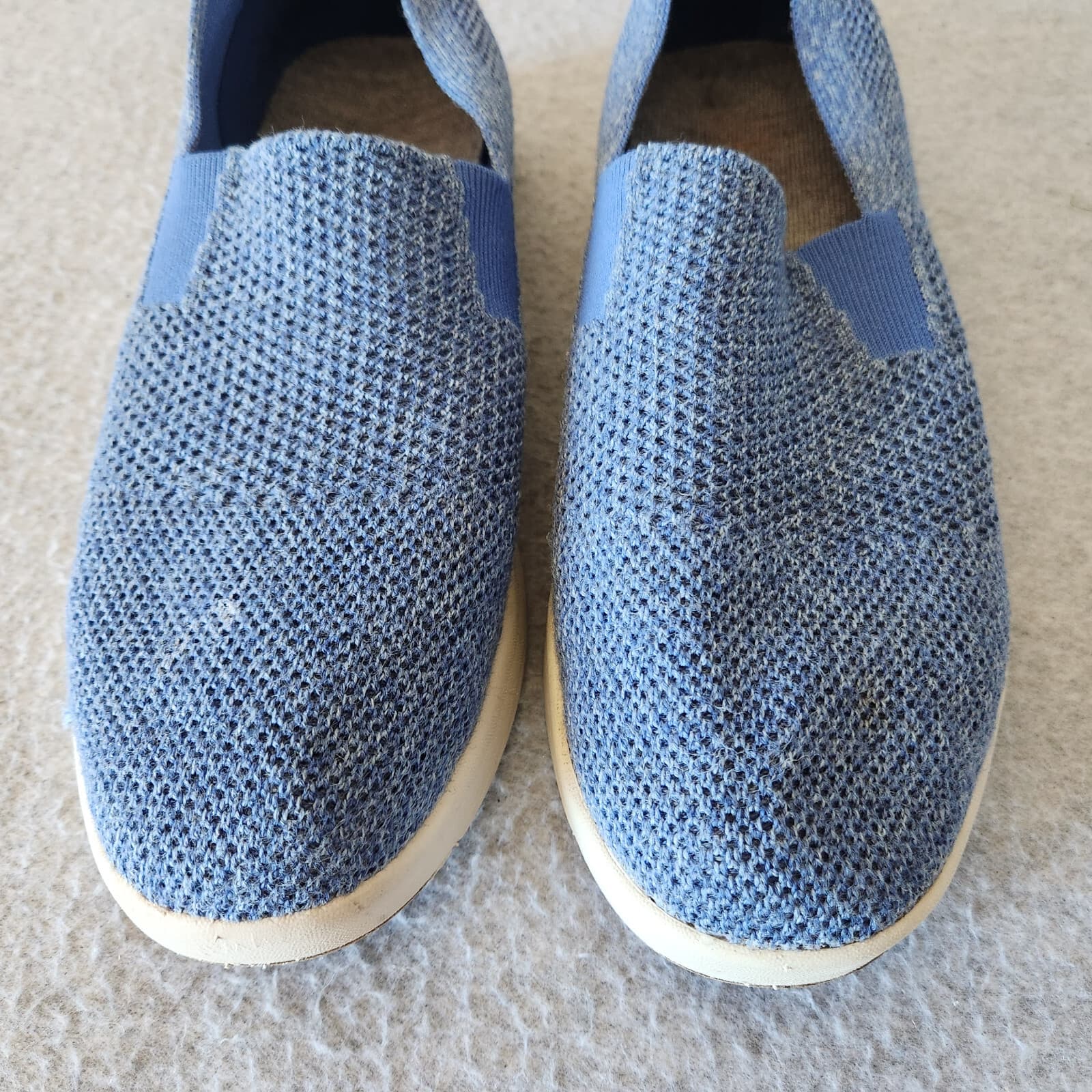 Woolloomooloo Baaarbara Merino Wool Knit Slip-On Sneaker Flat Blue Men's EU41 - Thumbnail 3