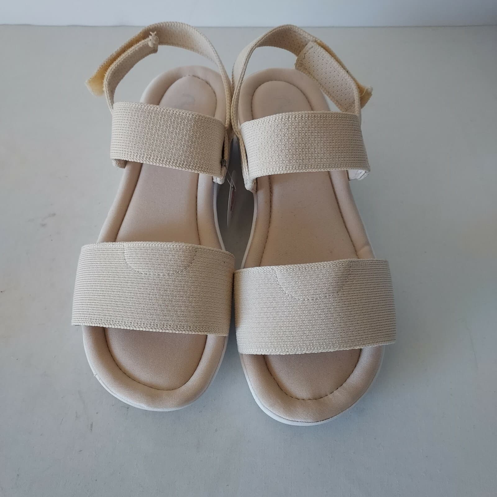 NWoB Ryka Azara Strap Wedge Sandals Stretch Knit Memory Foam Beige Women US10W - Thumbnail 5
