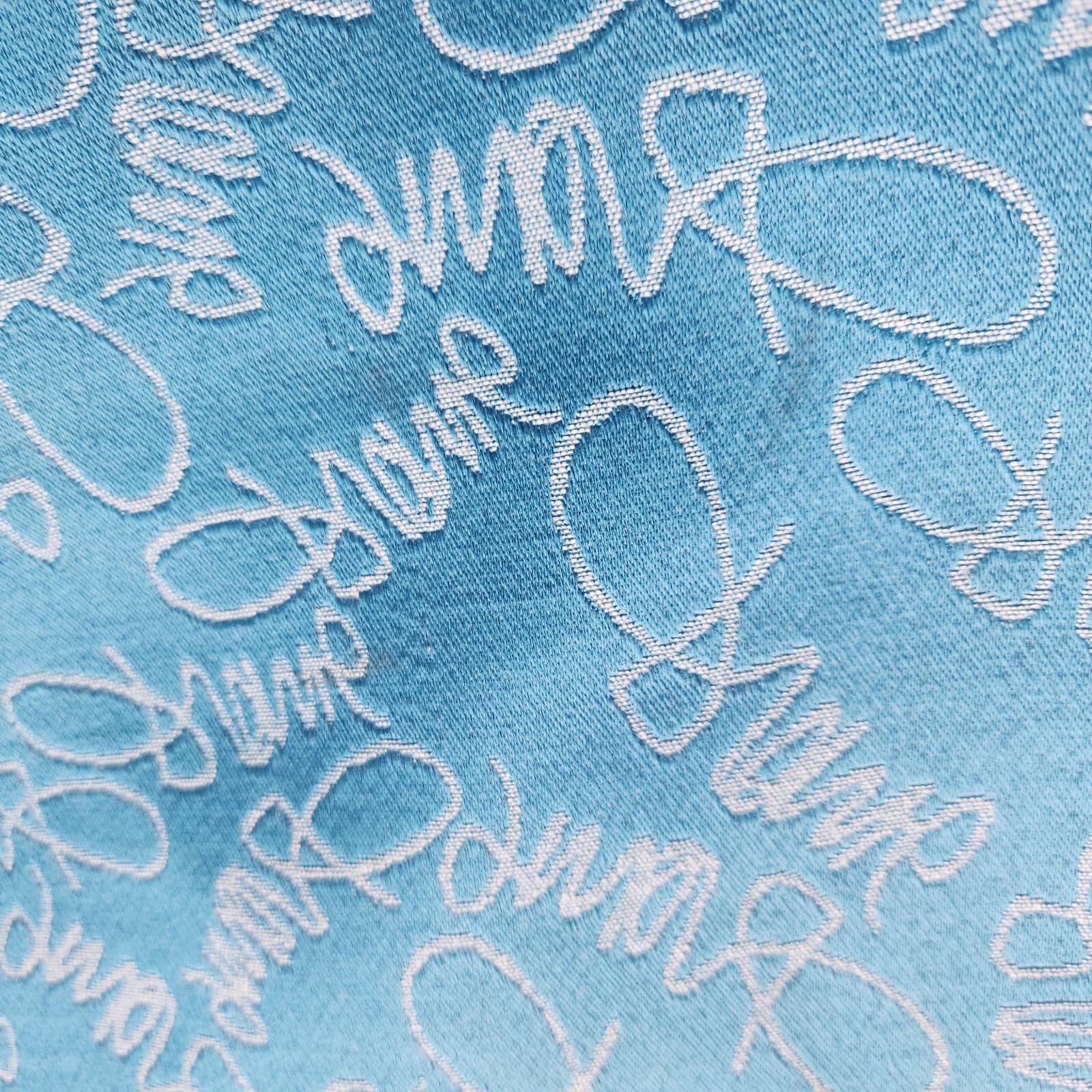 Diane Von Furstenberg Jacquard Signature Travel Weekend Carry-On Tote Bag Blue - Thumbnail 17