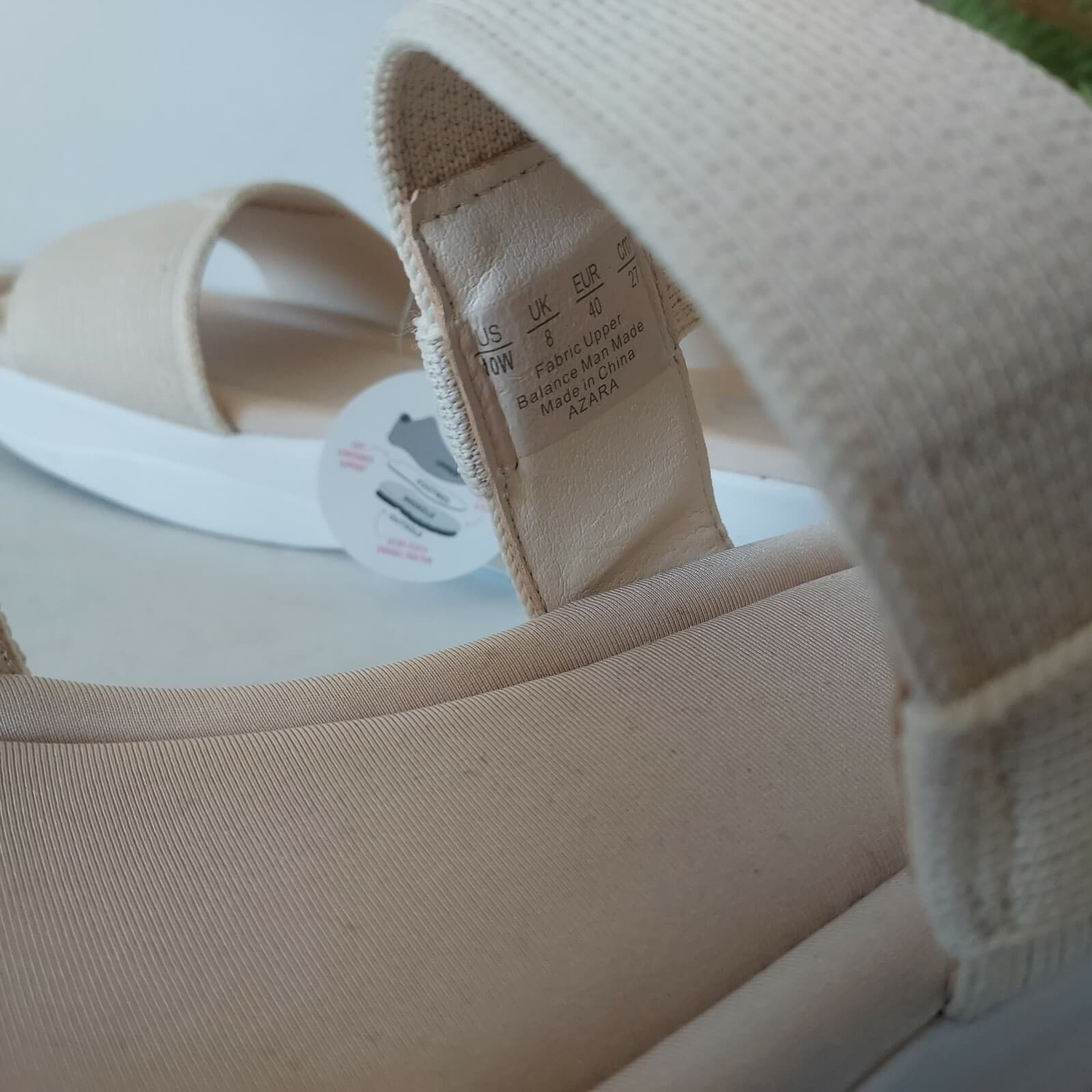 NWoB Ryka Azara Strap Wedge Sandals Stretch Knit Memory Foam Beige Women US10W - Thumbnail 12