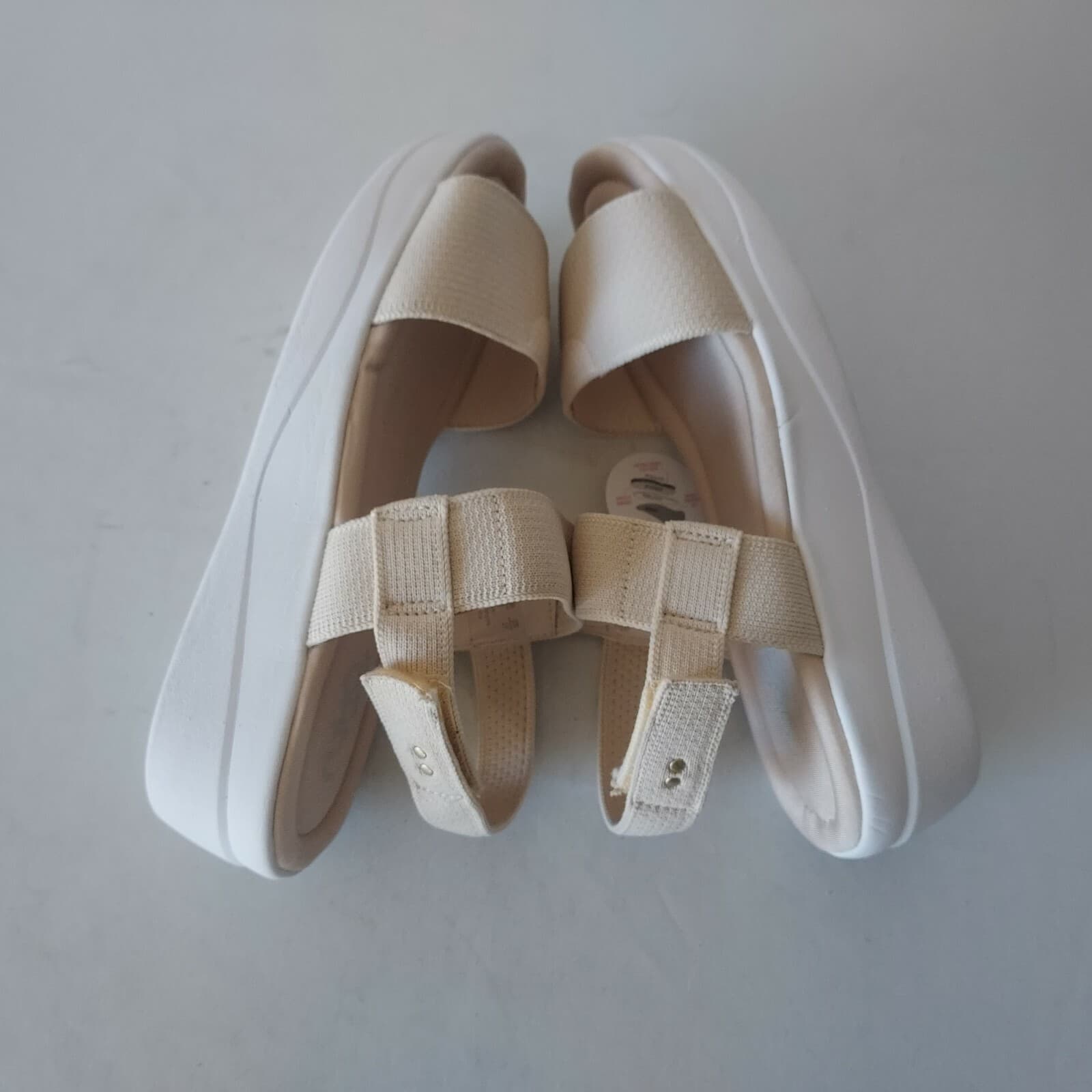 NWoB Ryka Azara Strap Wedge Sandals Stretch Knit Memory Foam Beige Women US10W - Thumbnail 8