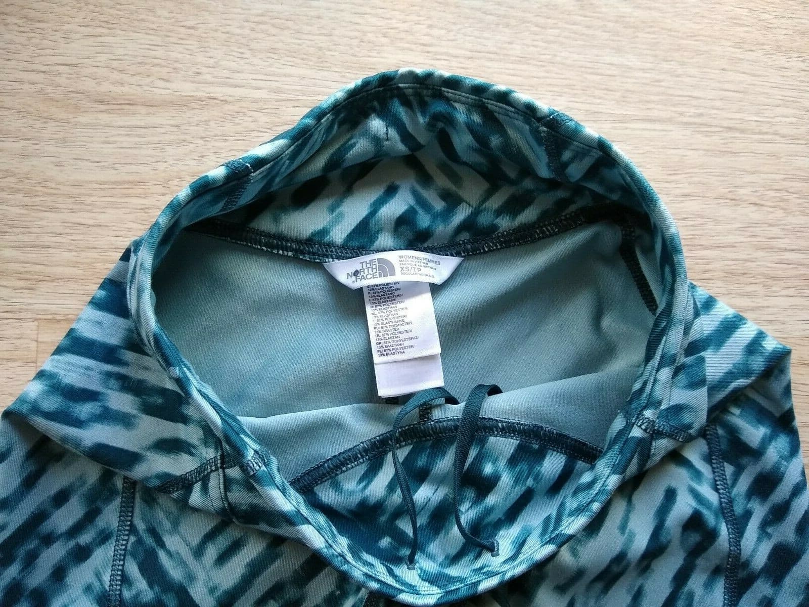 The North Face Women Motivation Printed Legging Cropped Knit Pants Blue Sz.XS - Thumbnail 4