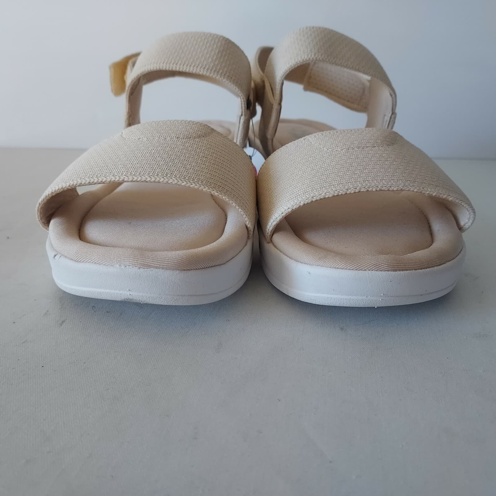 NWoB Ryka Azara Strap Wedge Sandals Stretch Knit Memory Foam Beige Women US10W - Thumbnail 10