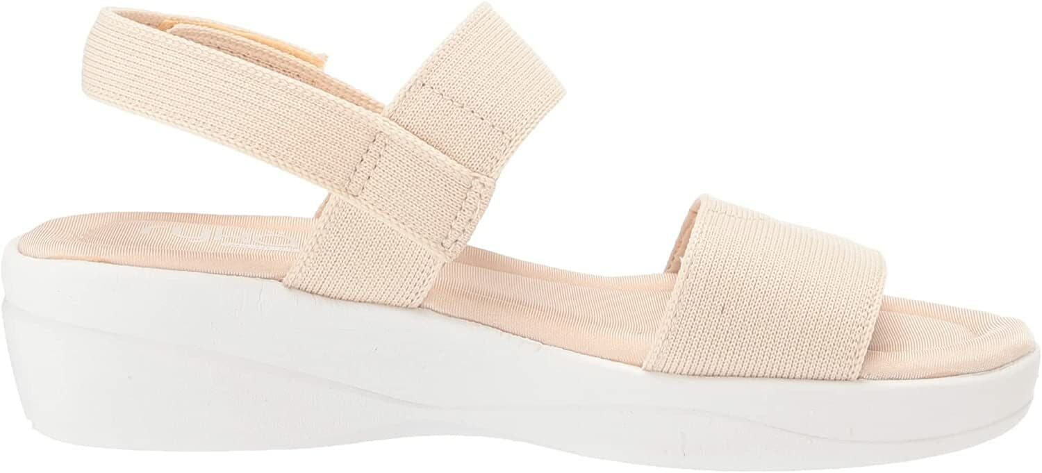 NWoB Ryka Azara Strap Wedge Sandals Stretch Knit Memory Foam Beige Women US10W - Thumbnail 3