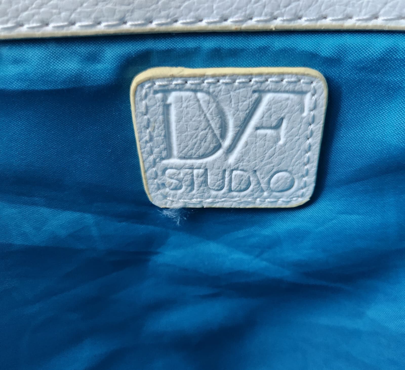 Diane Von Furstenberg Jacquard Signature Travel Weekend Carry-On Tote Bag Blue - Thumbnail 15