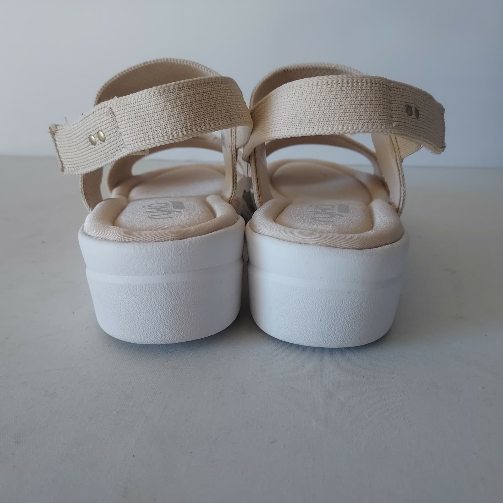 NWoB Ryka Azara Strap Wedge Sandals Stretch Knit Memory Foam Beige Women US10W - Thumbnail 11