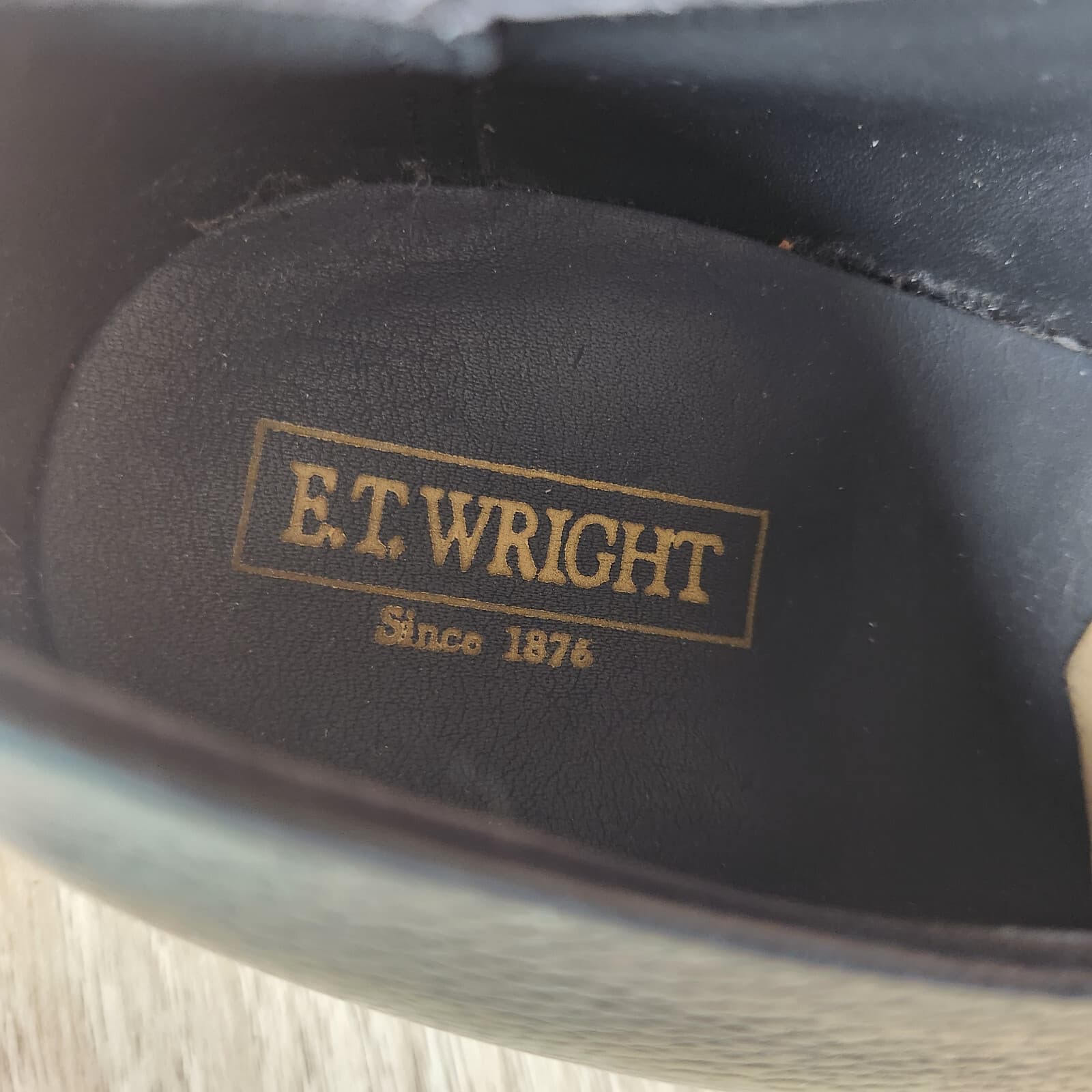 NWoB E.T. Wright Black Pebbled Leather Derby Oxford Dress Shoes Lace-Up Men US10 - Thumbnail 9