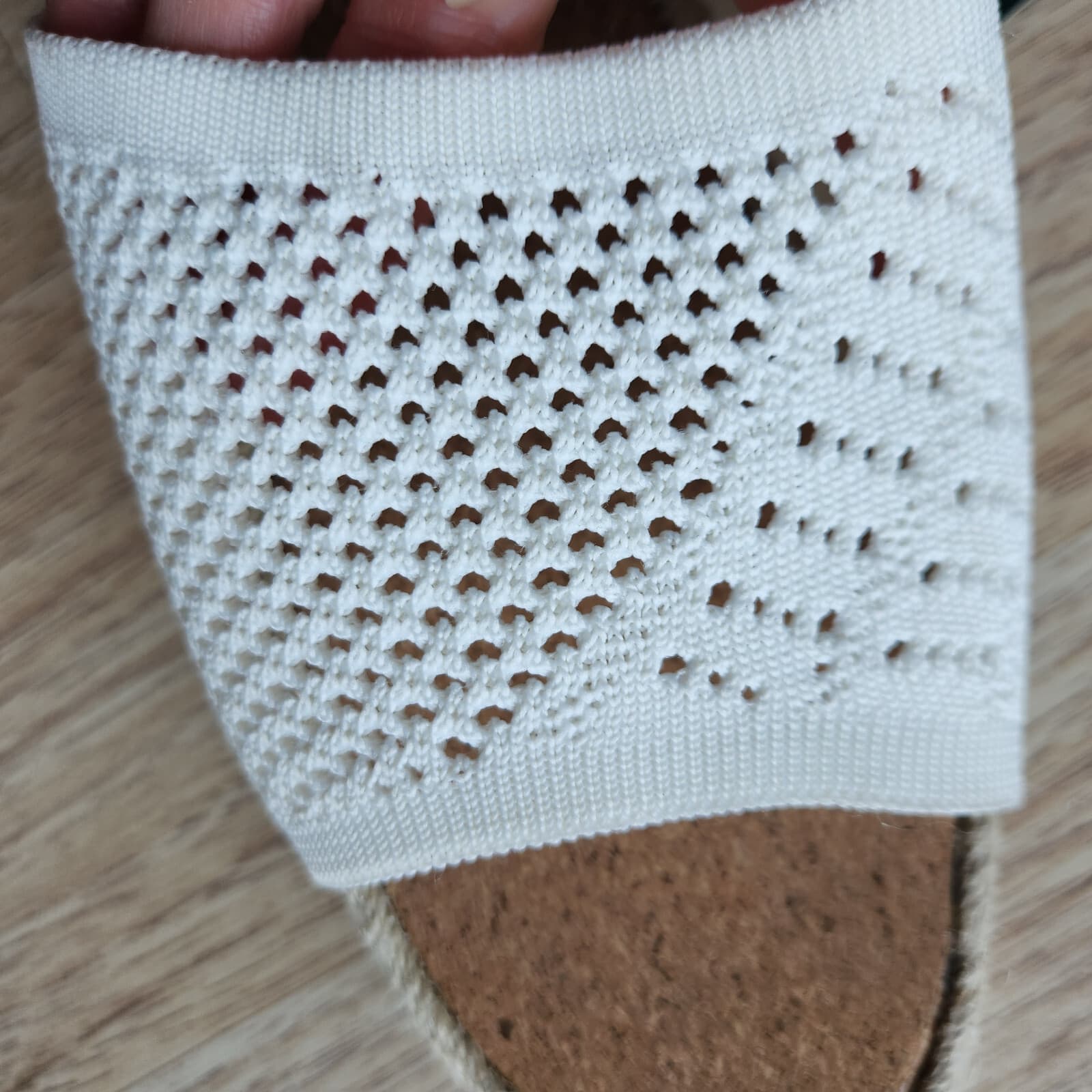NWoB EMU Australia Ebor Mac Sandals Slide Knit Cotton Cushion White Women's US10 - Thumbnail 8
