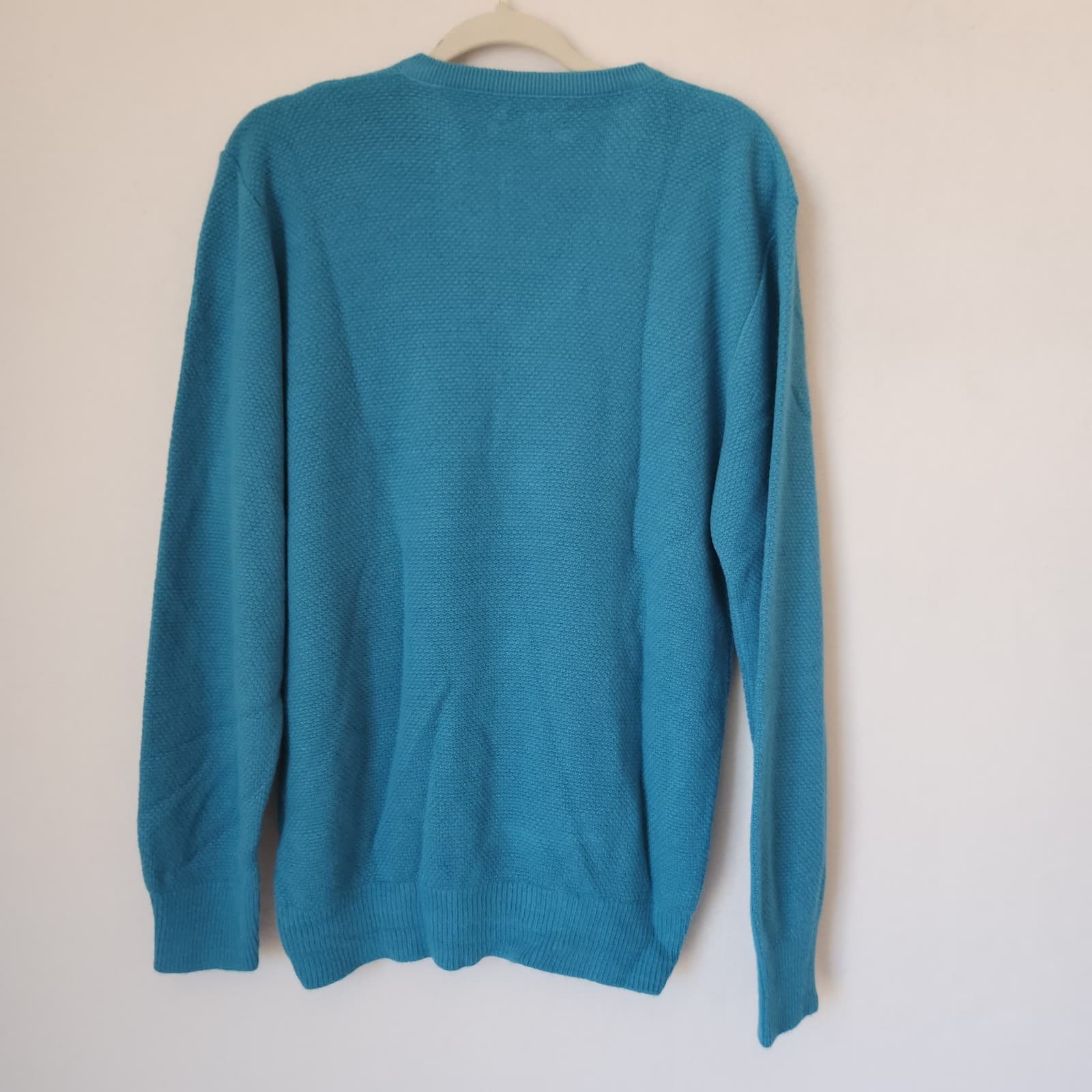 Vintage New Christian Dior Monsieur Made in USA Orlon Acrylic Sweater Blue Men L - Thumbnail 4