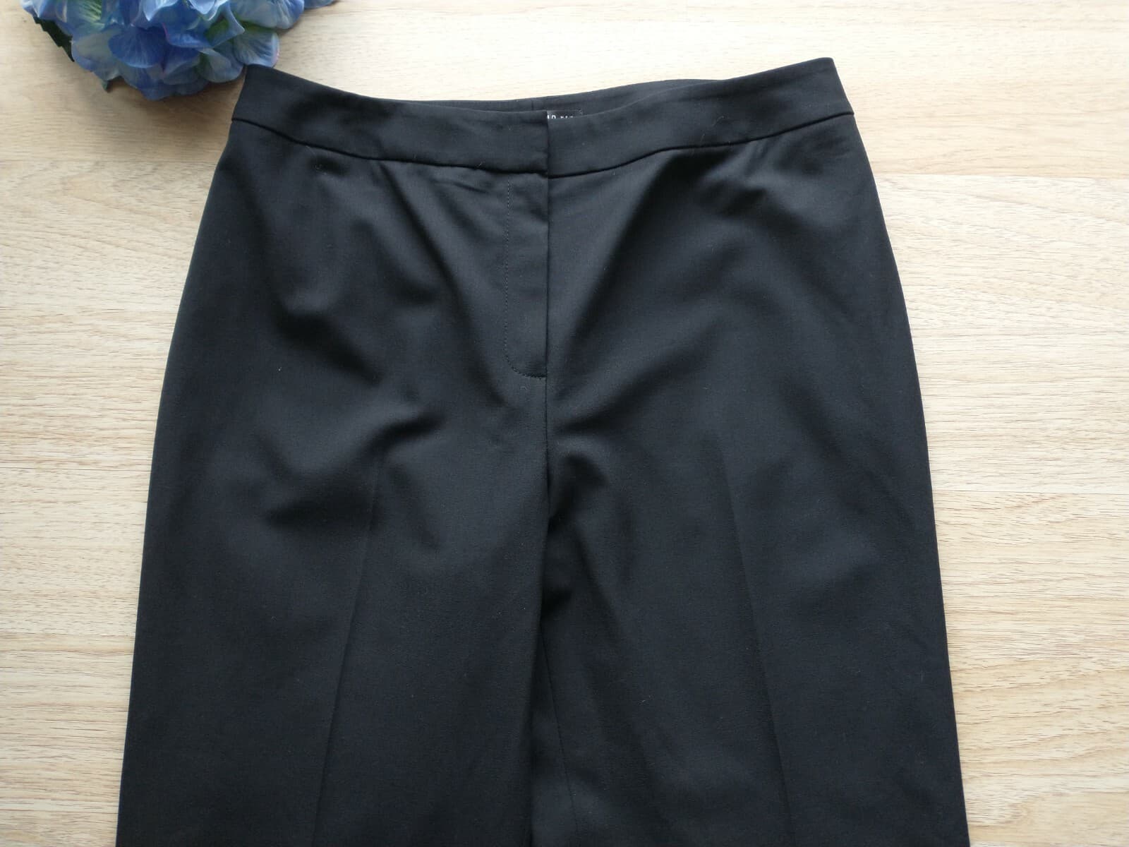 Lafayette 148 NY Wool Blend Dress Career Pants Straight Leg Black Women Sz.8 - Thumbnail 3