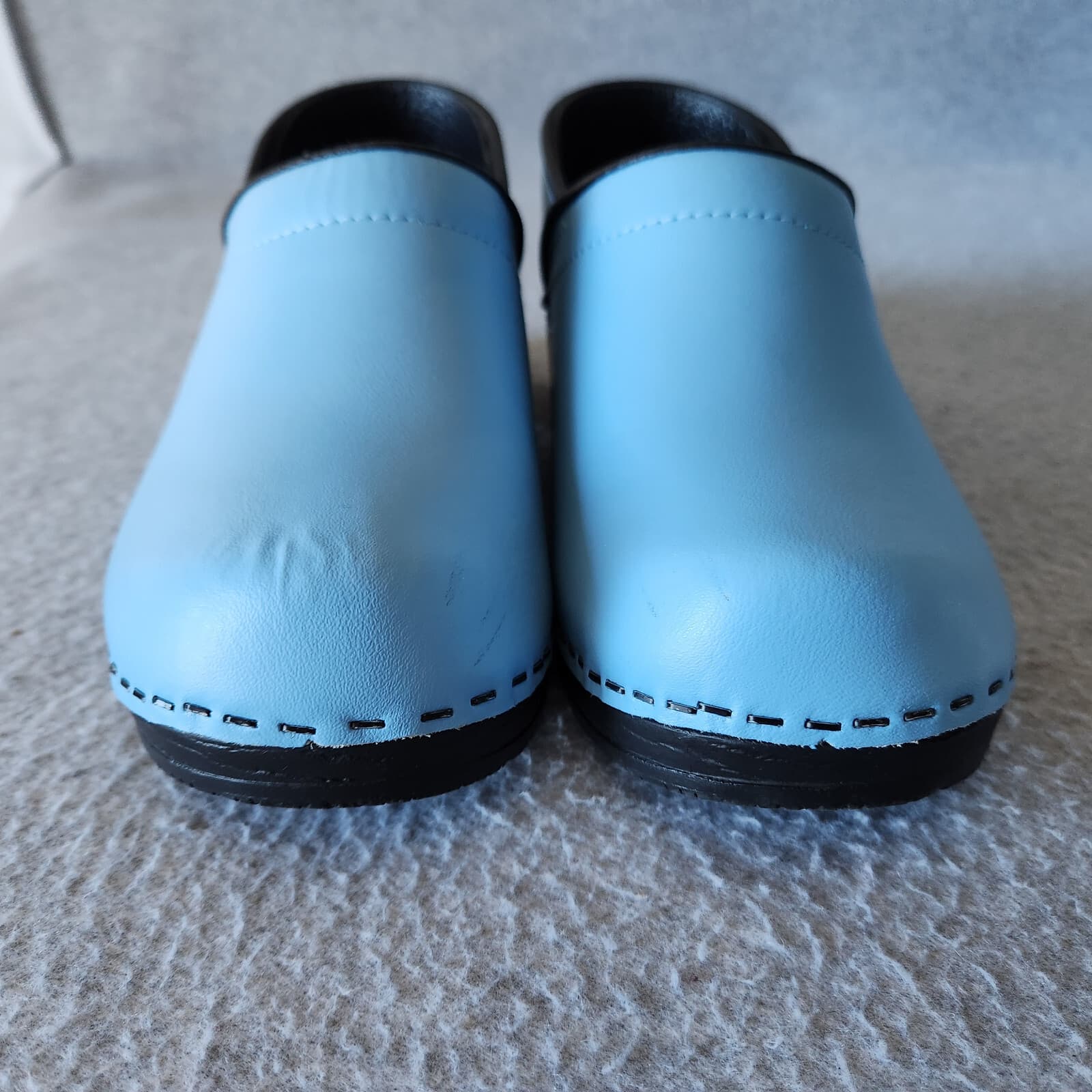 BJORK Swedish Comfort Ella Professional Leather Clogs Slip-On Blue Women EU39-40 - Thumbnail 5