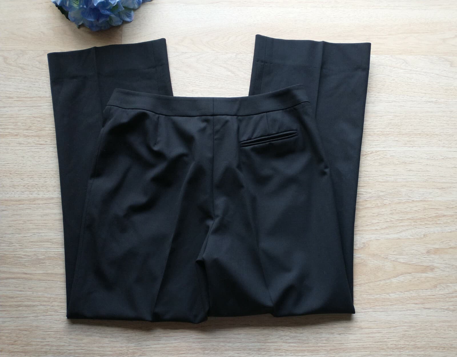 Lafayette 148 NY Wool Blend Dress Career Pants Straight Leg Black Women Sz.8 - Thumbnail 5