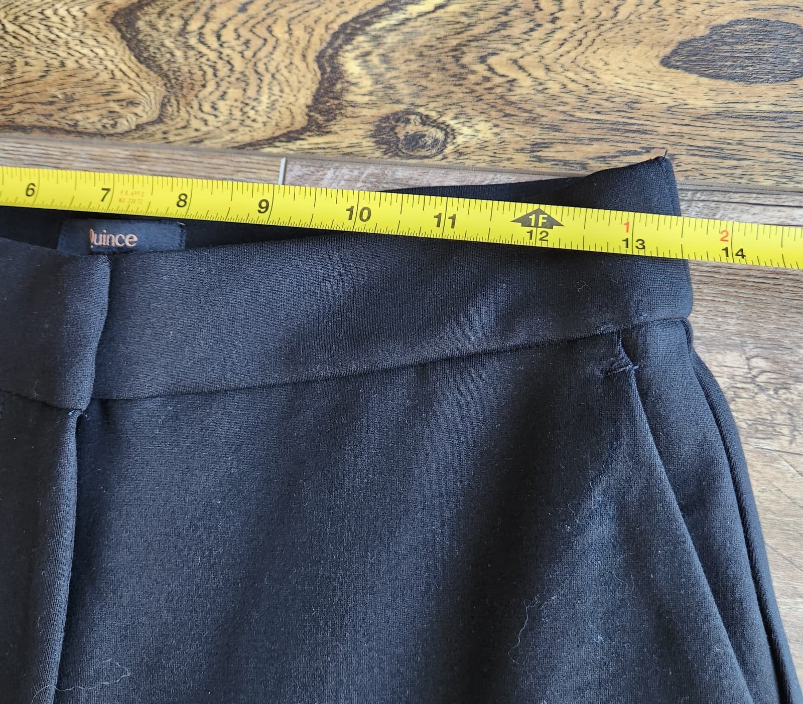 NWT Quince Ultra Stretch Ponte Trouser High Rise Straight Leg Pocket Black Sz.2 - Thumbnail 13