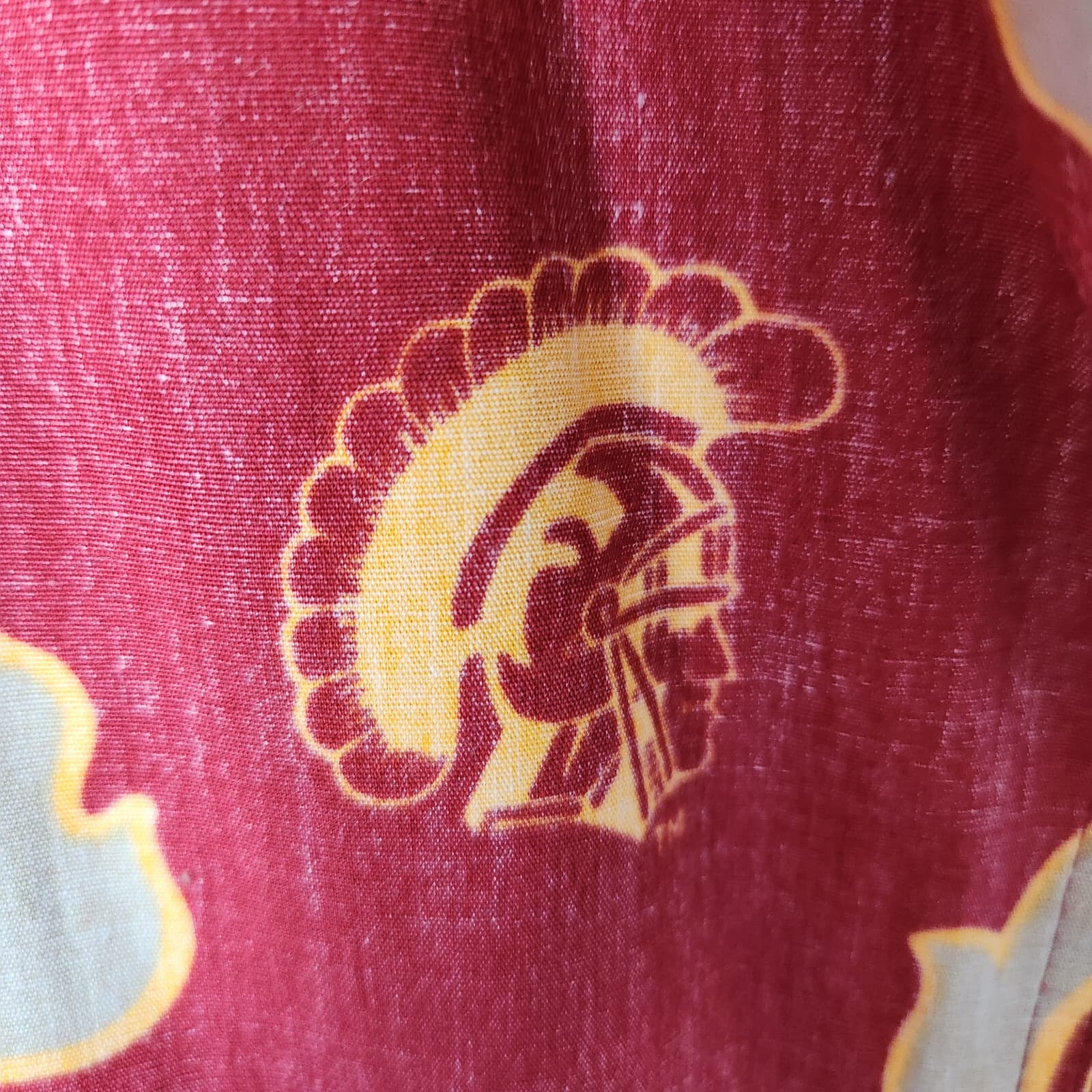 NWT Reyn Spooner for USC Team Trojan Floral Hawaii Shirt Short Sleeve Red Mens L - Thumbnail 4