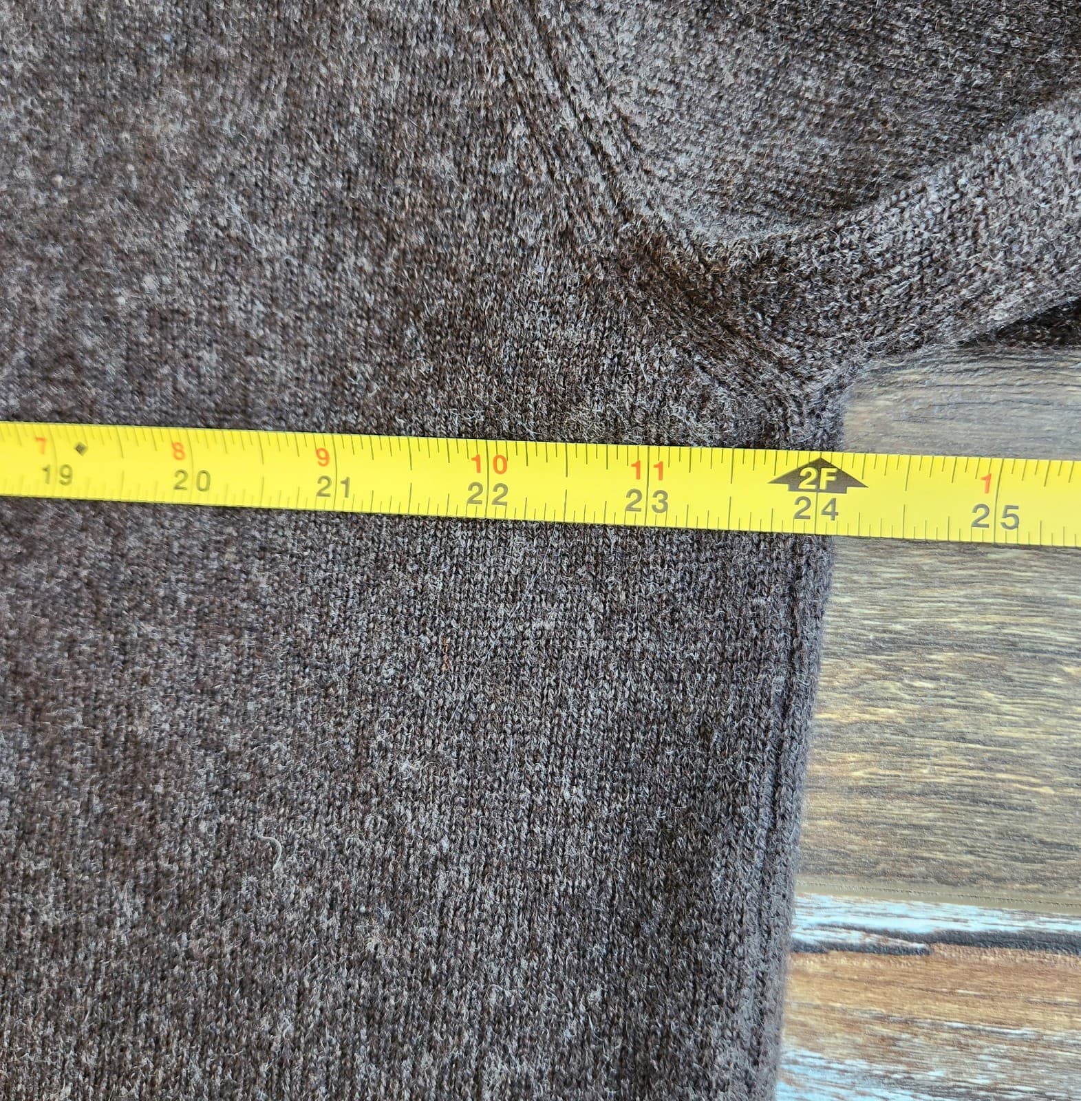 Brooks Brothers Pure Cashmere Knit in Great Britain V-Neck Sweater Brown Mens XL - Thumbnail 9