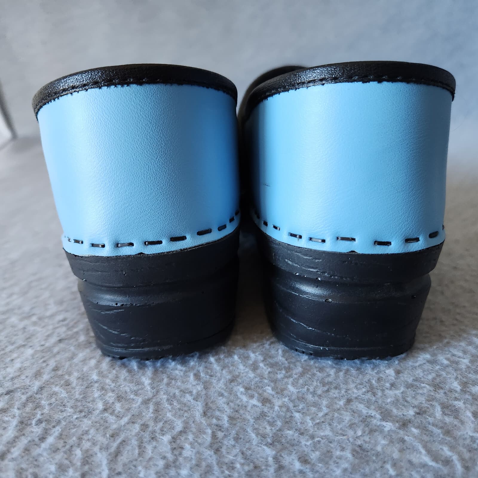 BJORK Swedish Comfort Ella Professional Leather Clogs Slip-On Blue Women EU39-40 - Thumbnail 7