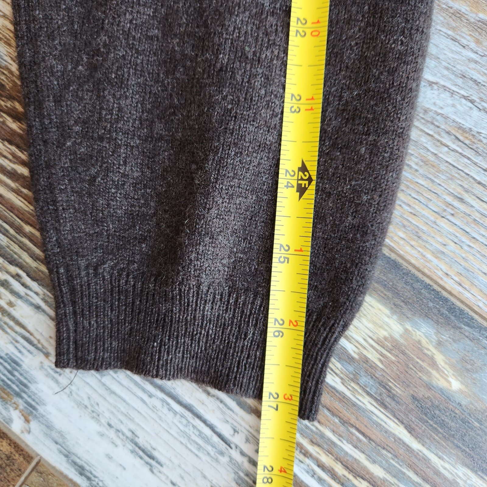 Brooks Brothers Pure Cashmere Knit in Great Britain V-Neck Sweater Brown Mens XL - Thumbnail 10