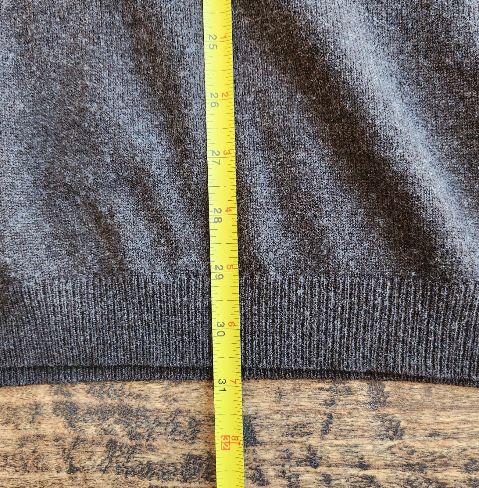 Brooks Brothers Pure Cashmere Knit in Great Britain V-Neck Sweater Brown Mens XL - Thumbnail 8