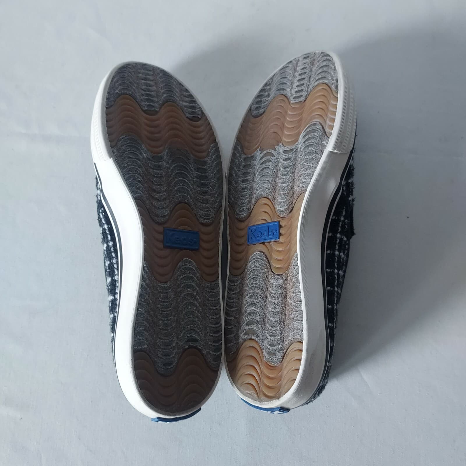 Keds Double Decker Tweed Slip-On Fashion Sneaker Metallic Black Women US8.5 - Thumbnail 7