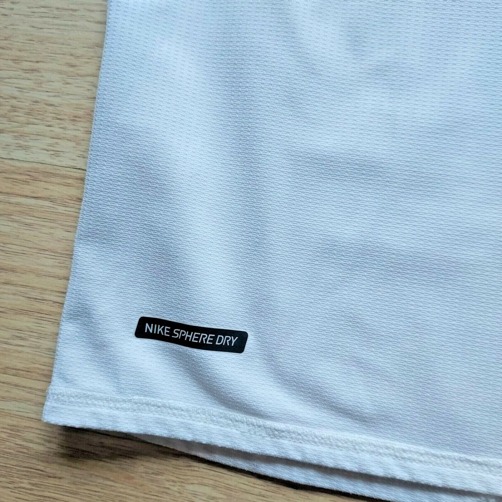 Nike Sphered Dry Activewear T-Shirt Crew Neck Short Sleeve White Men Sz.XXL - Thumbnail 2