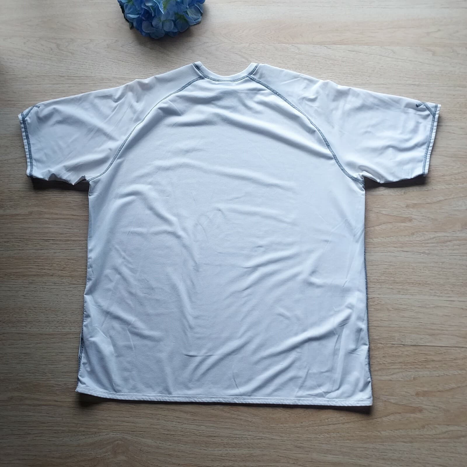 Nike Sphered Dry Activewear T-Shirt Crew Neck Short Sleeve White Men Sz.XXL - Thumbnail 7