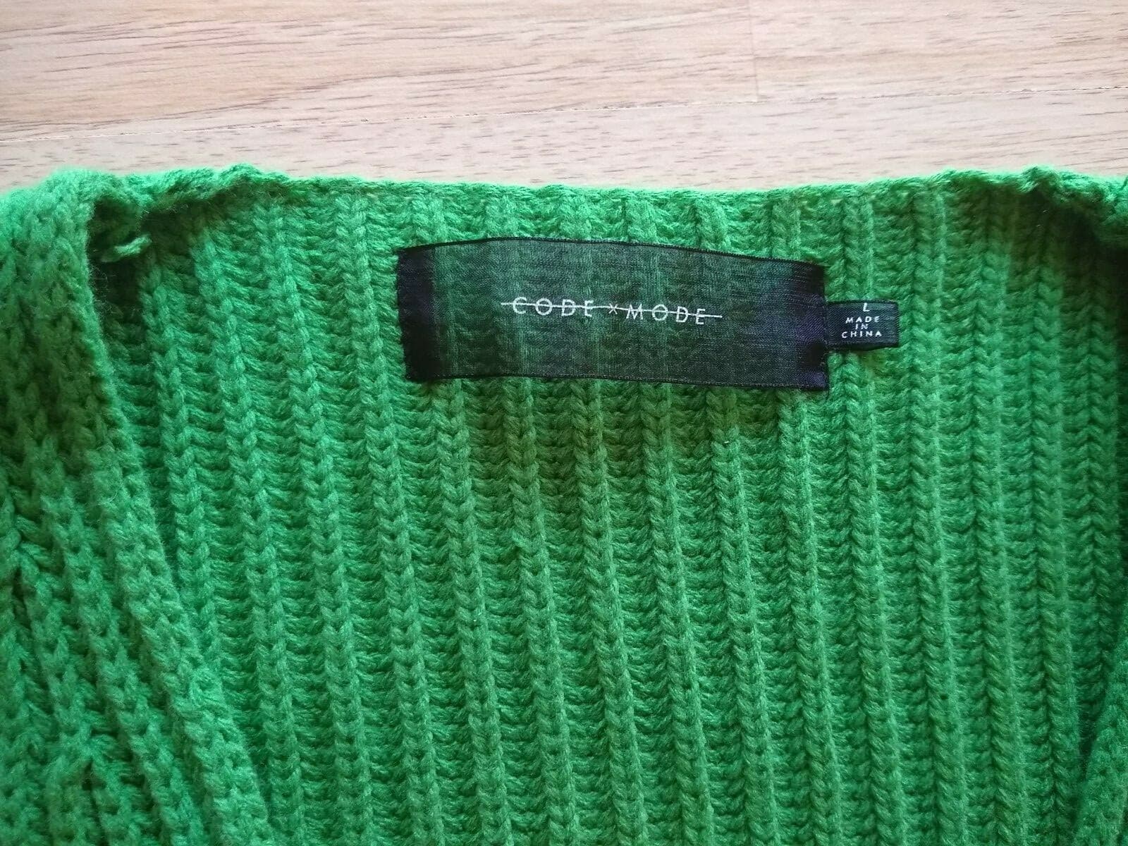 CODE x MODE Cable Knit Open Front Cardigan Long Sleeve 100% Acrylic Women Sz.L - Thumbnail 8