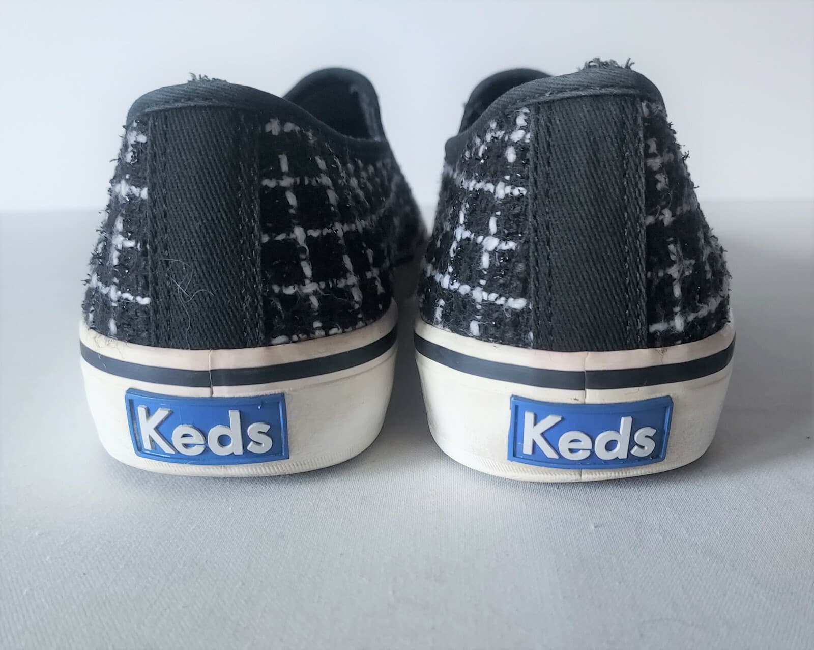 Keds Double Decker Tweed Slip-On Fashion Sneaker Metallic Black Women US8.5 - Thumbnail 8