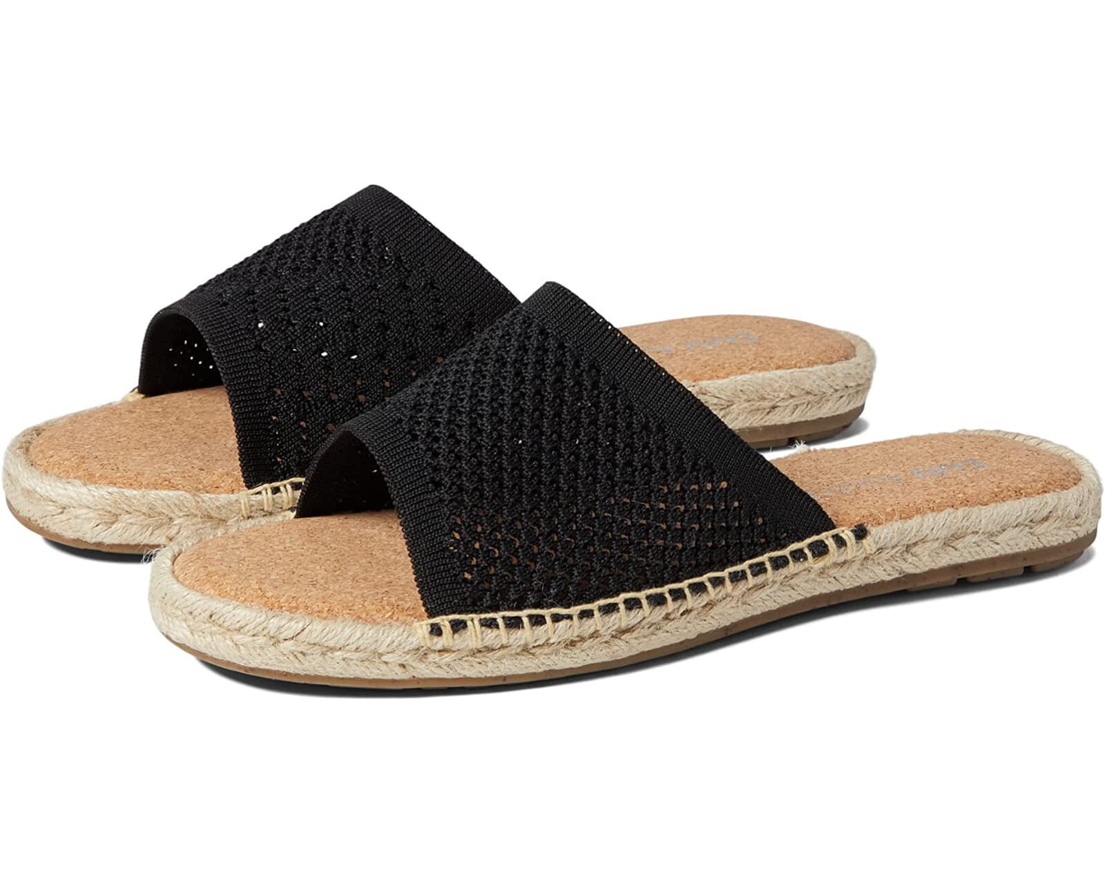 NWoB EMU Australia Ebor Mac Sandals Slide Knit Cotton Cushion Black Women's US10 - Thumbnail 2