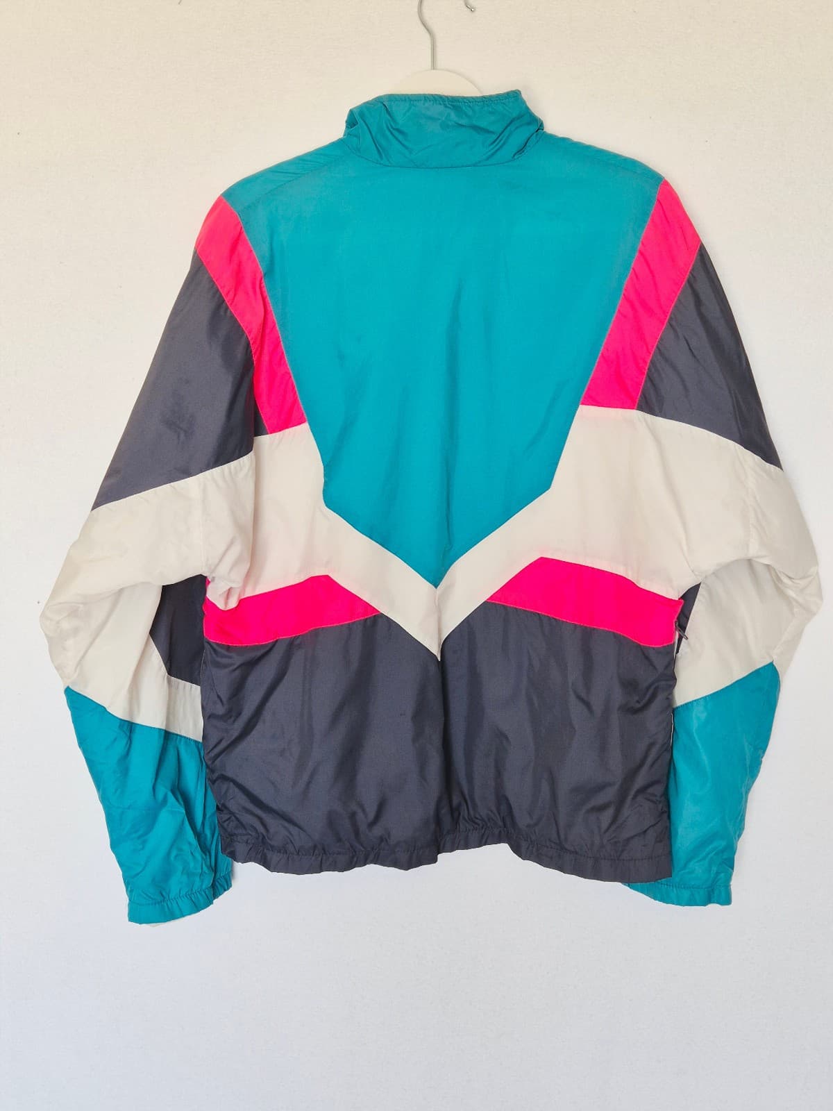 Vintage'90s Nike Windbreaker Track Jacket Zip-Up Lined Colorblock Men's M - Thumbnail 3